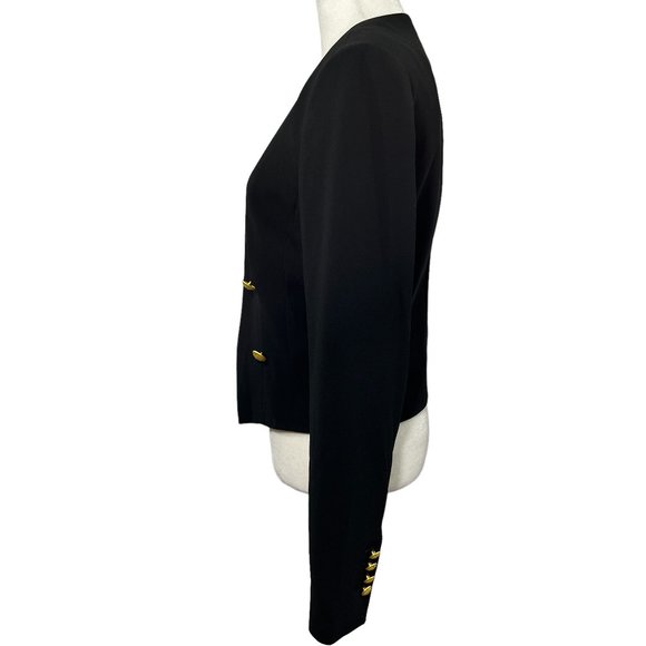 LN EXPRESS Black Blazer with Gold Hardware Size Small - Picture 4 of 9